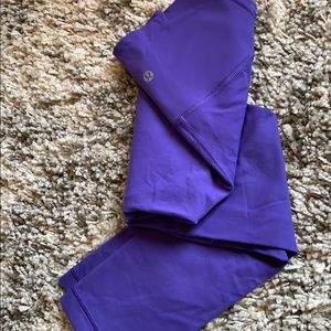 Purple lululemon high rise wunder under